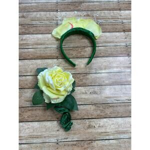 Tiana Floral Headband and Floral Clip Disney Inspired Costume Accessory